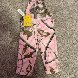 Kids Pink Camouflage Overalls